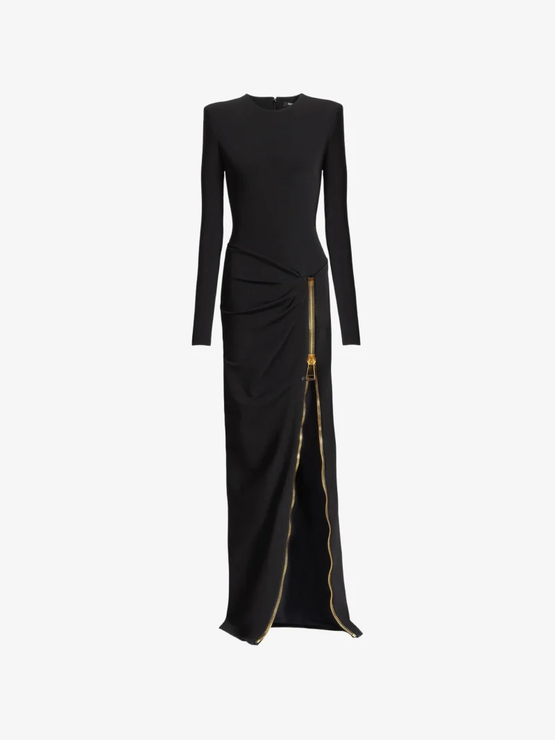 Rochie Balmain long-zip negru