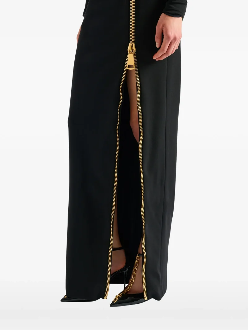 Rochie Balmain long-zip negru - imagine 3