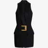 Rochie Balmain short belted negru
