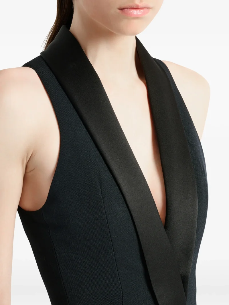 Rochie Balmain short belted negru - imagine 4