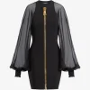 Rochie Balmain short jersey negru