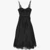Rochie Zimmermann Valiant lace-trimmed belted negru