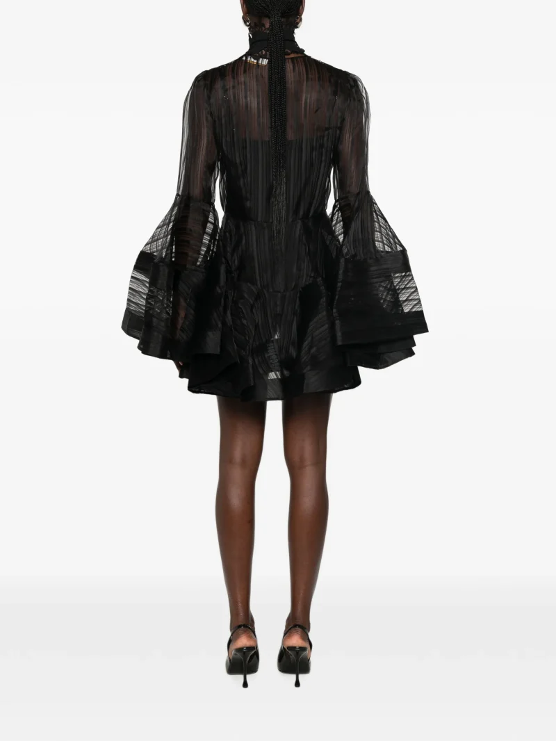 Rochie mini Zimmermann long-sleeves negru - imagine 4