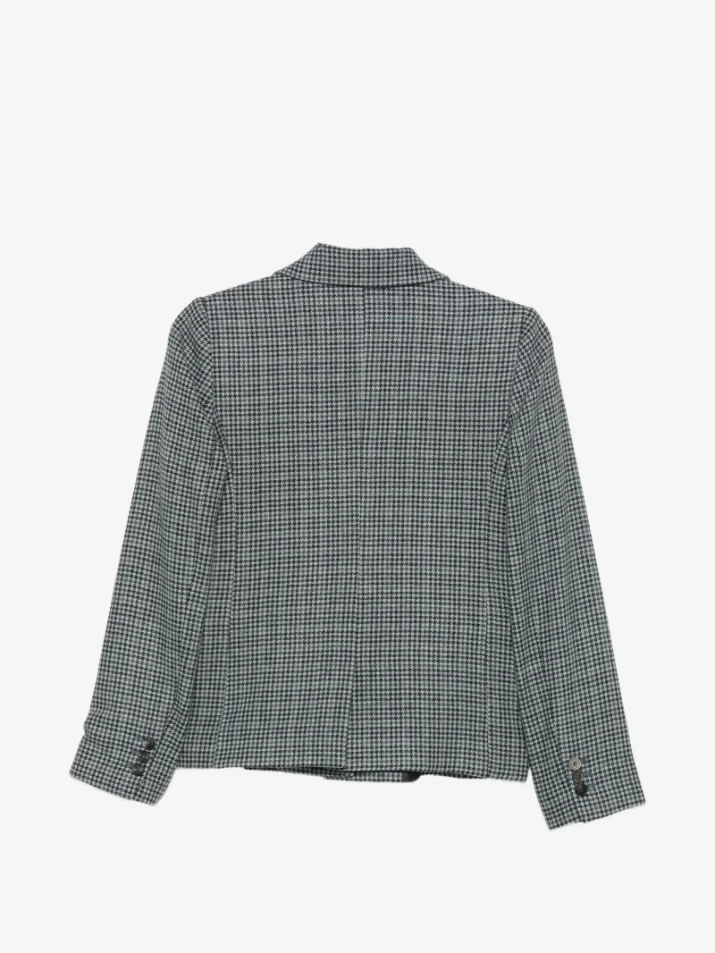 Alternative view of Sacou Eleventy houndstooth double-breasted albastru