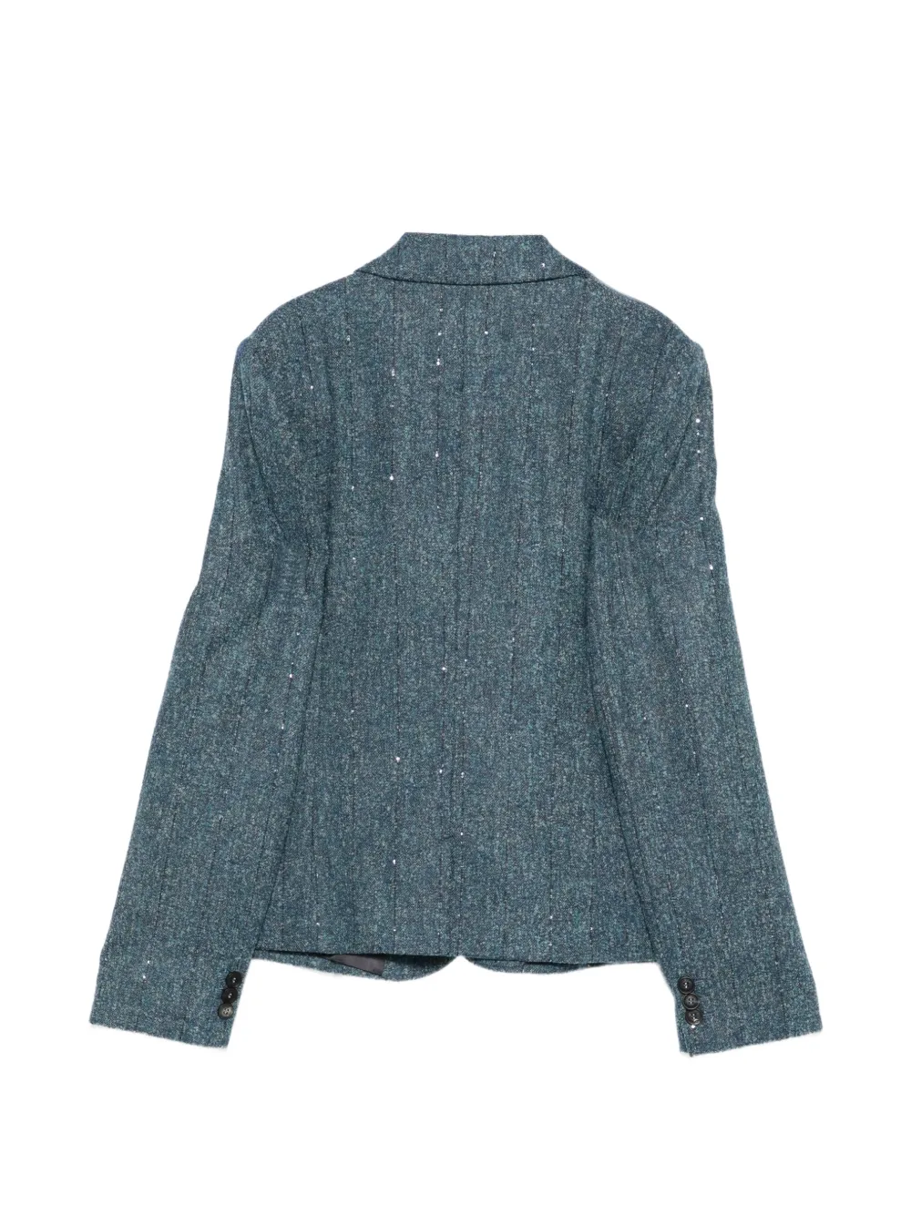 Sacou Eleventy sequin-embellished pinstripe albastru - imagine 2