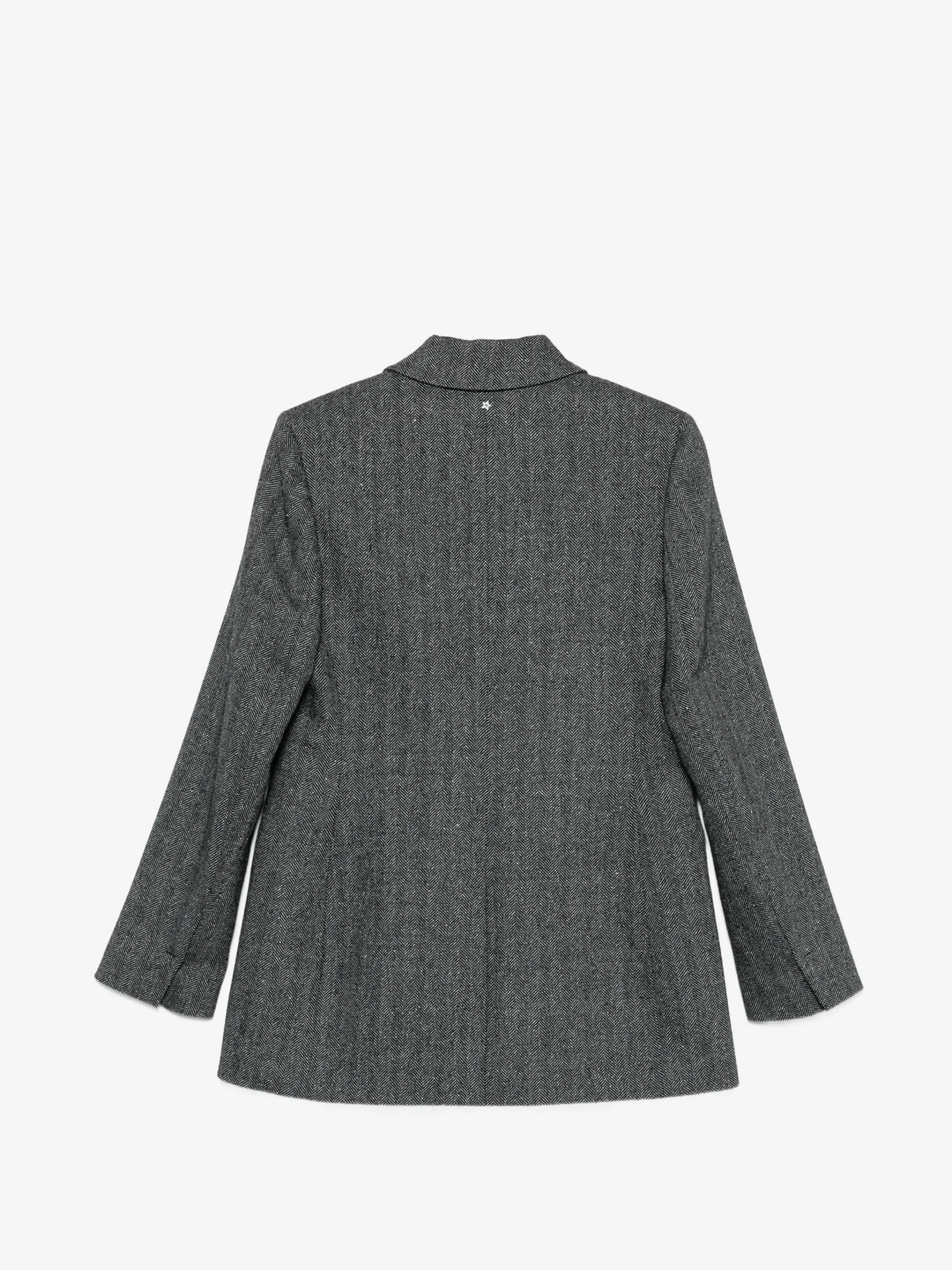 Sacou Lorena Antoniazzi herringbone double-breasted gri - imagine 2