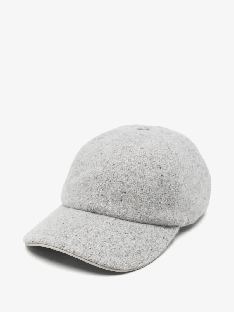 Sapca Eleventy boucle-texture baseball gri