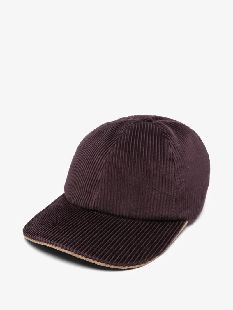 Sapca Eleventy corduroy maro