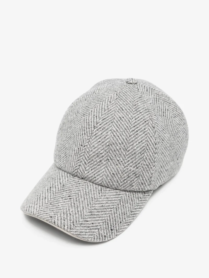 Sapca Eleventy herringbone baseball gri