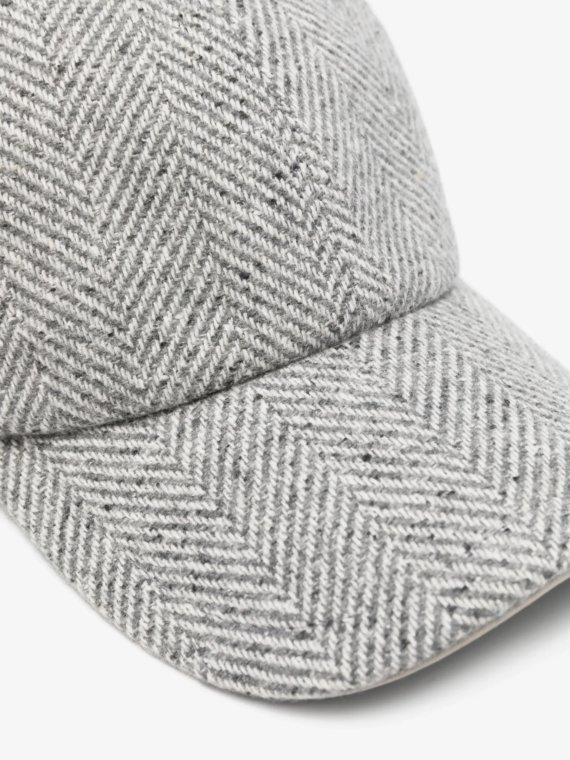 Sapca Eleventy herringbone baseball gri - imagine 3