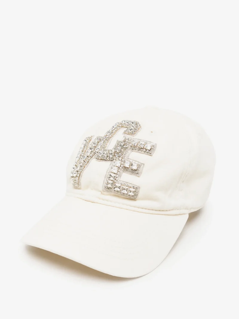 Sapca Golden Goose crystal-embellished logo-patch bej