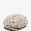 Sapca flat cap check-pattern bej