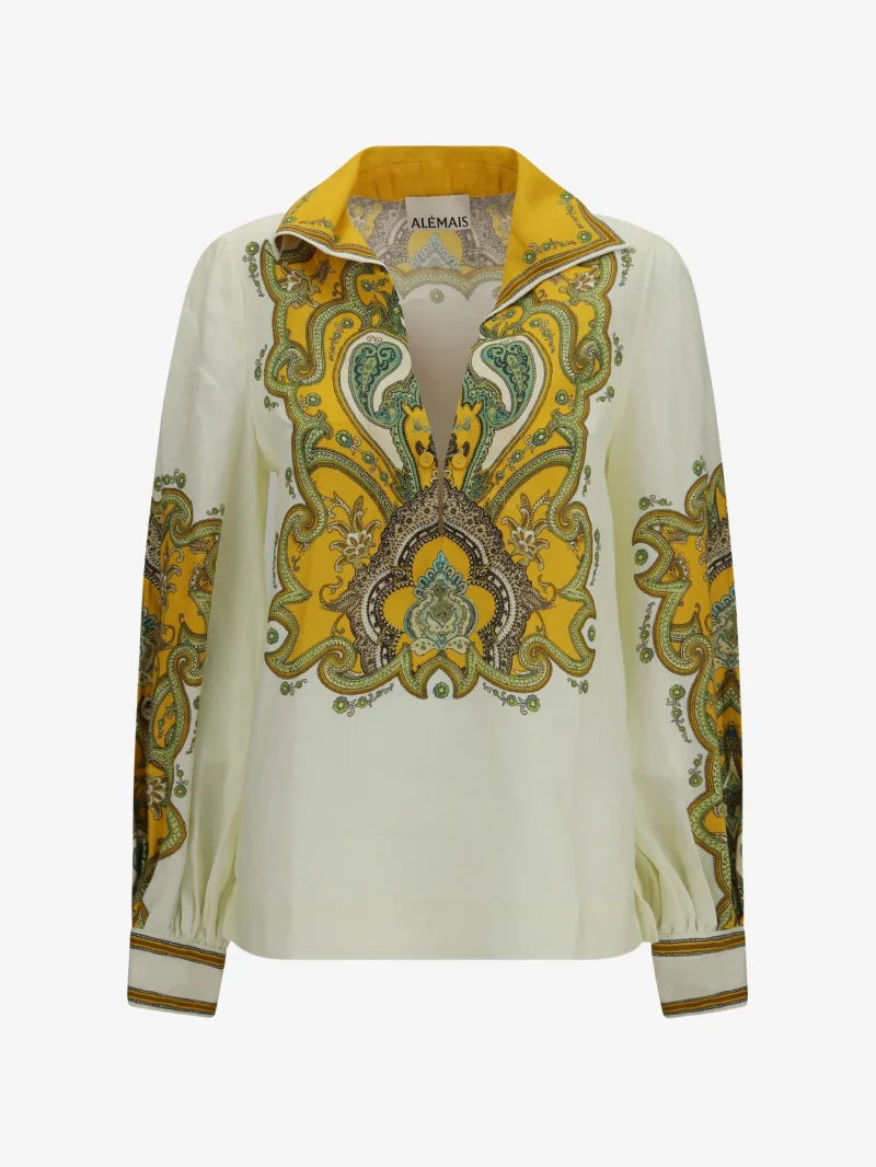 Top ALEMAIS Porter v-neck multicolor