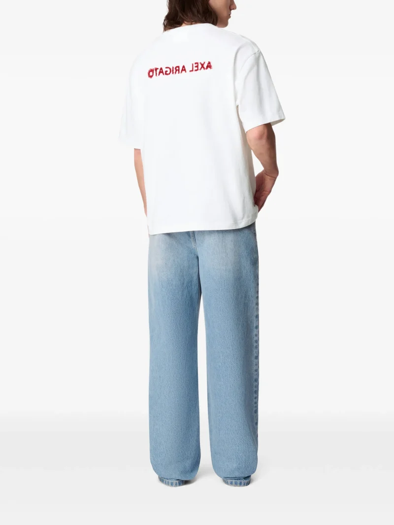 Alternative view of Tricou Axel Arigato Baseline logo-embroidered alb