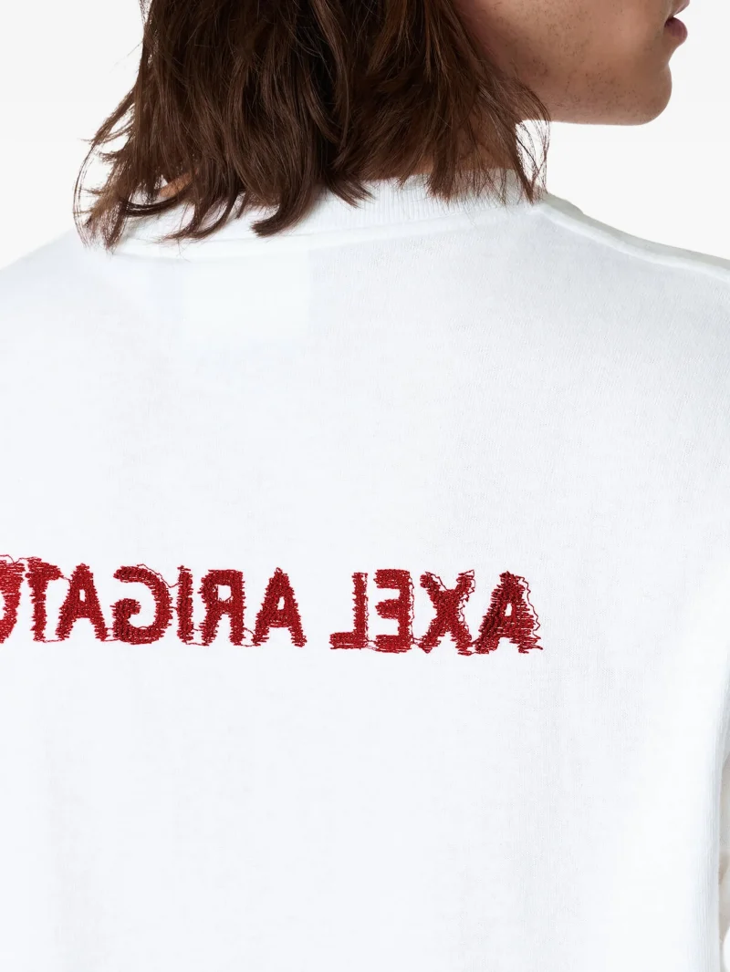 Tricou Axel Arigato Baseline logo-embroidered alb - imagine 3