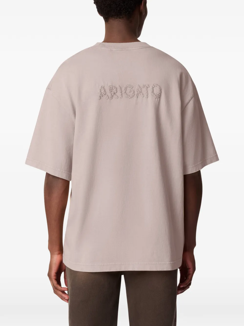 Tricou Axel Arigato crew-neck bej - imagine 4