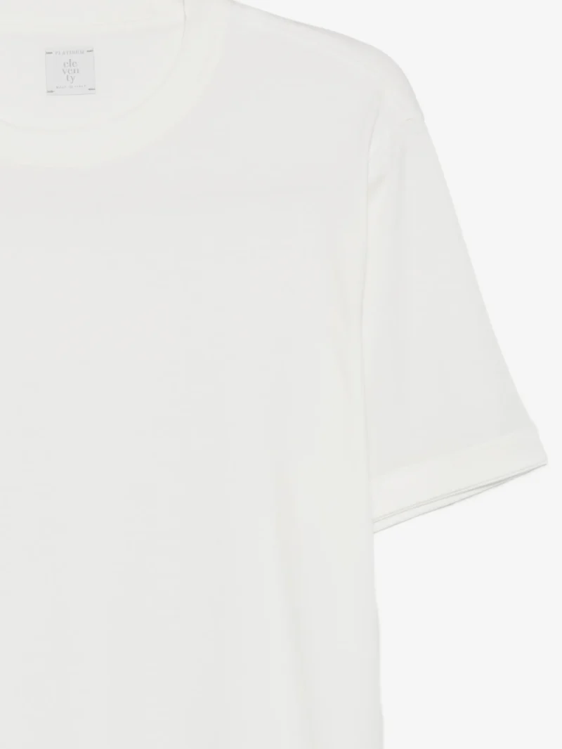 Tricou Eleventy crew-neck alb - imagine 3