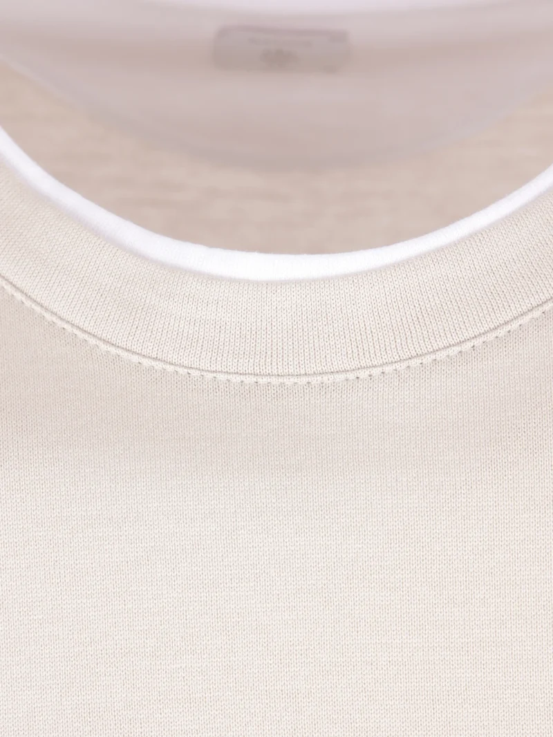 Tricou Eleventy crew-neck bej - imagine 4