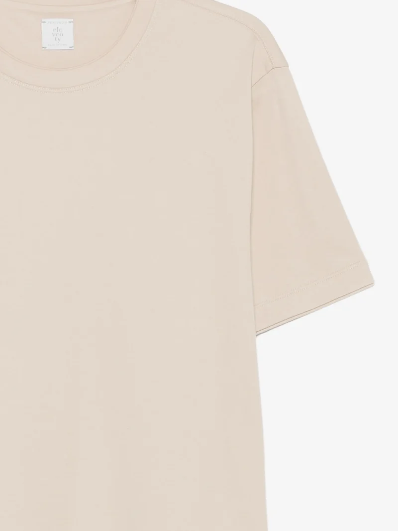 Tricou Eleventy crew-neck bej - imagine 4