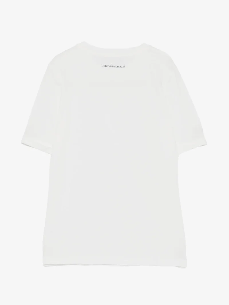 Alternative view of Tricou Lorena Antoniazzi star-patch alb