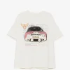 Tricou RHUDE Slip graphic-print alb