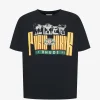 Tricou RHUDE Trofeo graphic-print negru