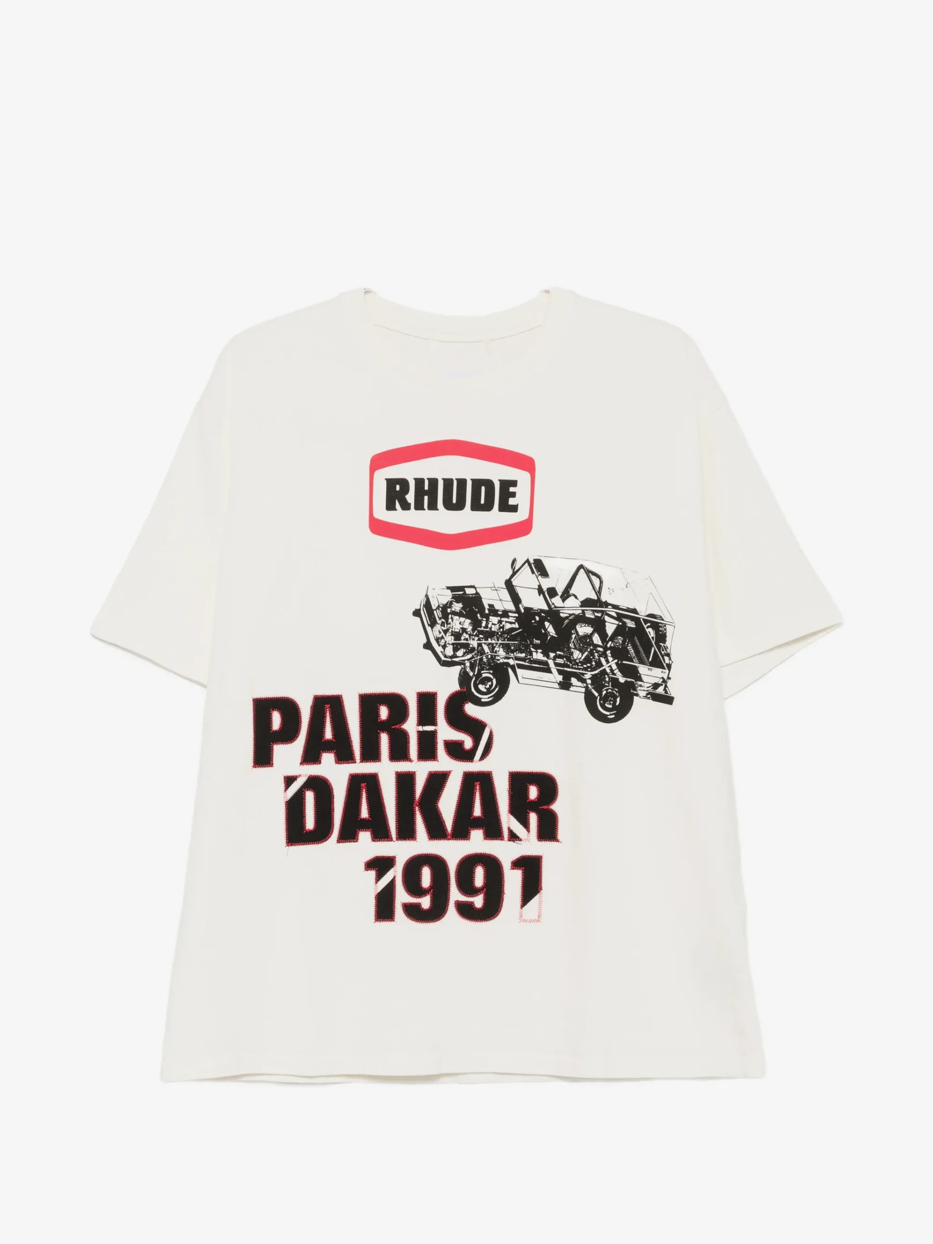 Tricou RHUDE graphic-print alb