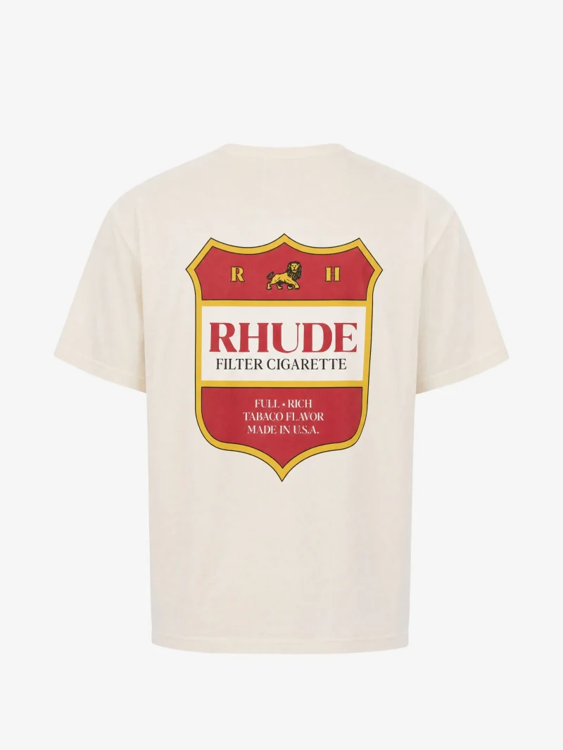 Tricou RHUDE logo-print alb - imagine 3