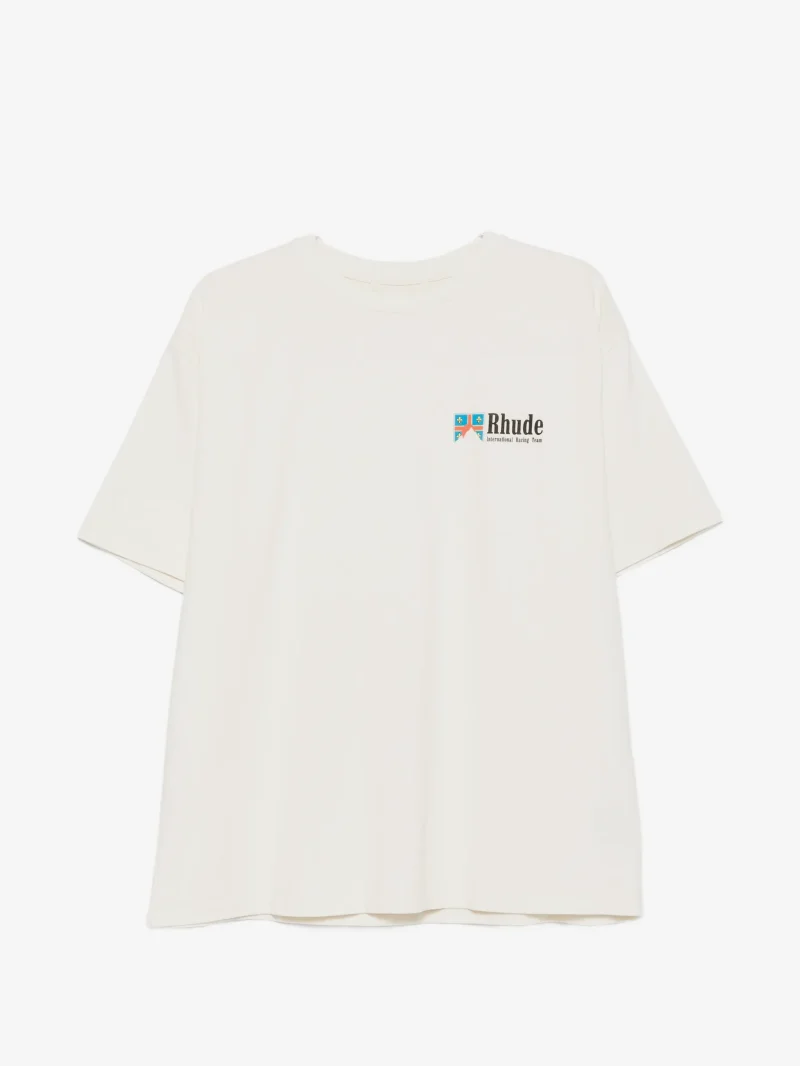 Tricou RHUDE logo-print alb