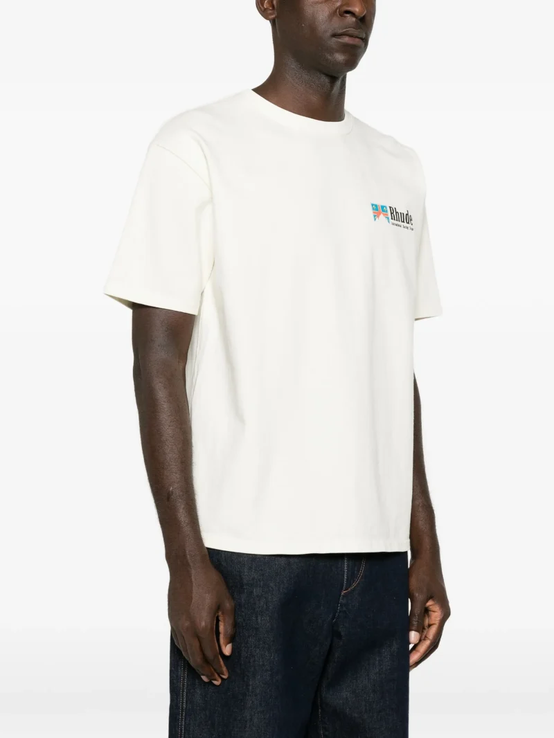 Tricou RHUDE logo-print alb - imagine 5