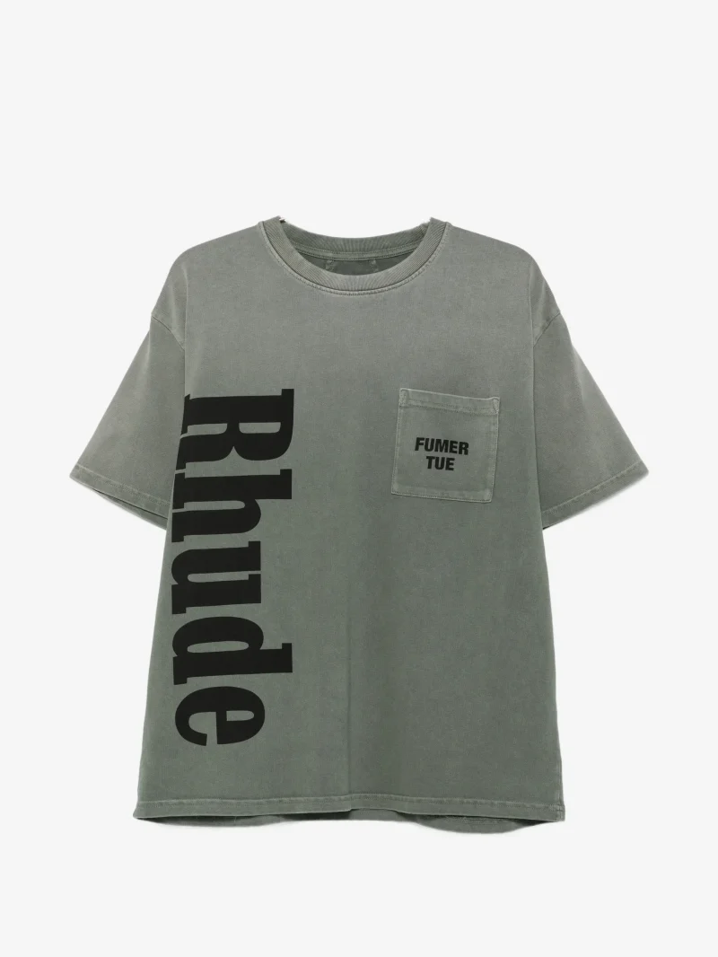 Tricou RHUDE logo-print pocket verde