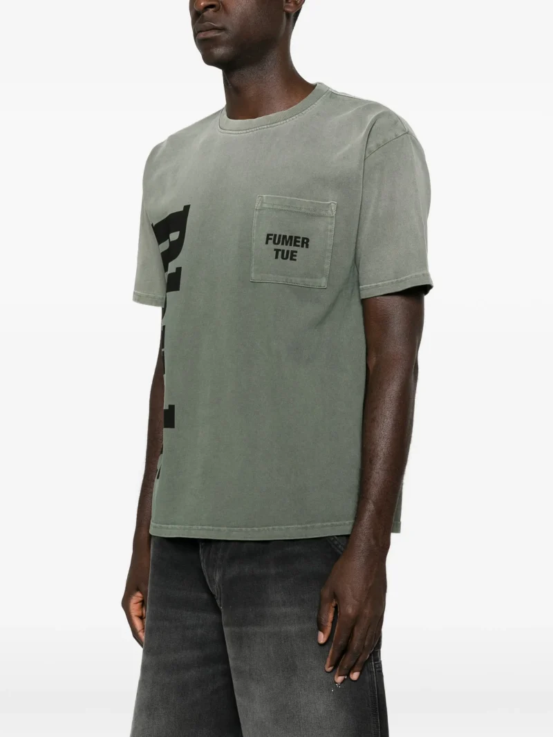 Tricou RHUDE logo-print pocket verde - imagine 5