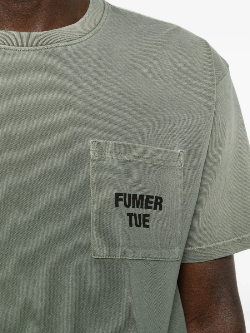 Tricou RHUDE logo-print pocket verde - imagine 3