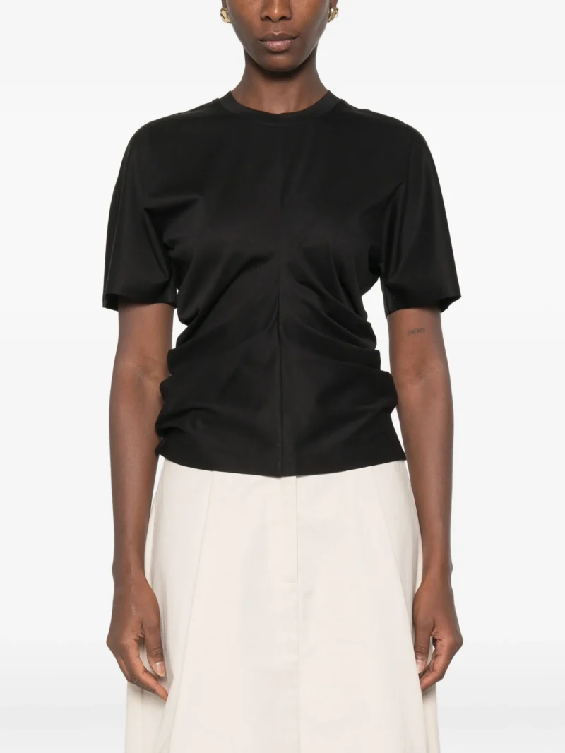 Tricou Rohe draped negru - imagine 5