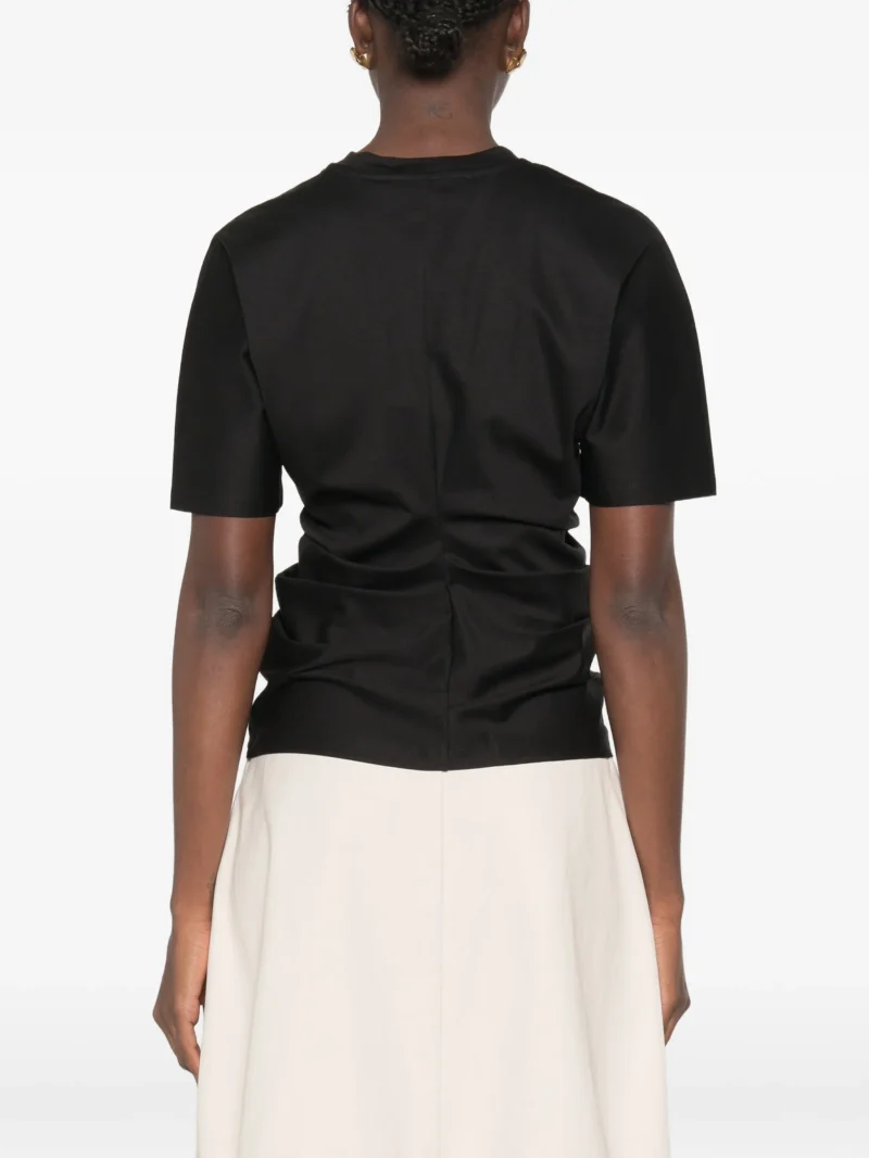 Tricou Rohe draped negru - imagine 4