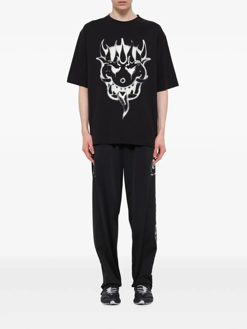 Tricou Y-3 Yaksha graphic-print negru - imagine 7