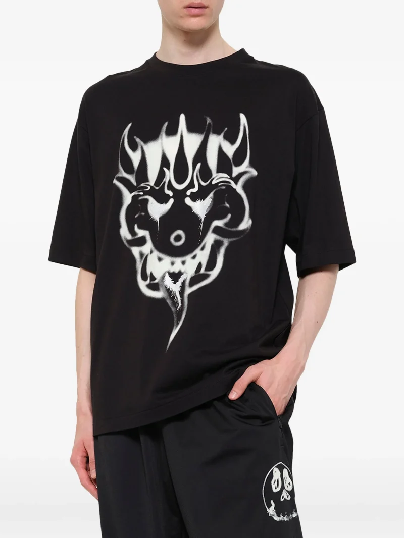Tricou Y-3 Yaksha graphic-print negru - imagine 5