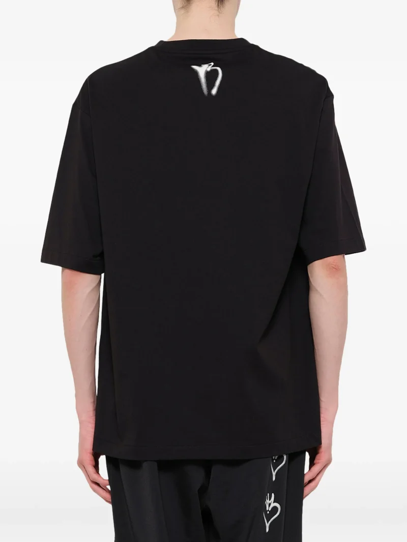 Tricou Y-3 Yaksha graphic-print negru - imagine 3