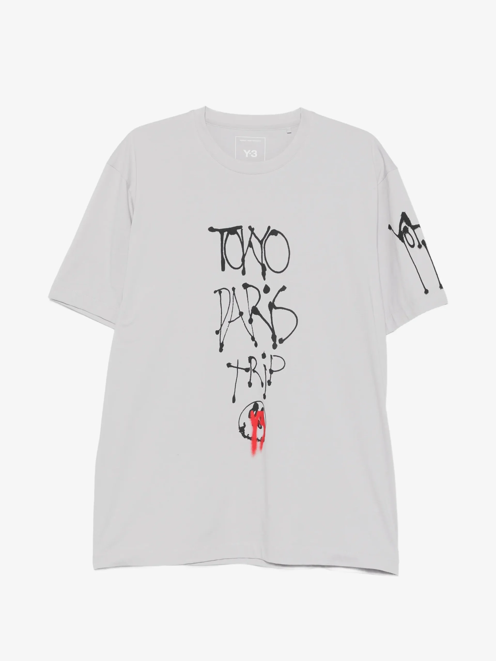 Tricou Y-3 crew-neck alb