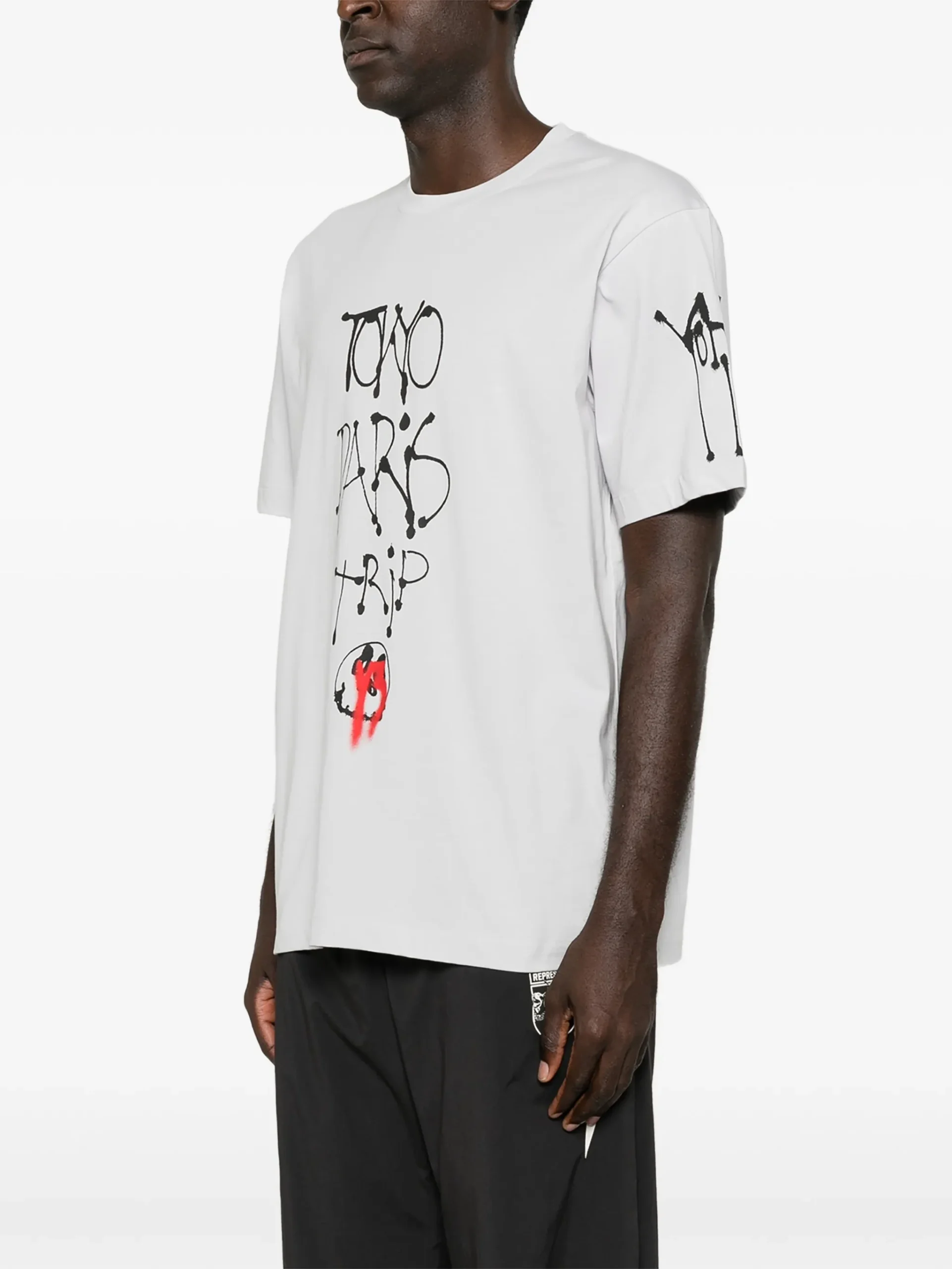 Tricou Y-3 crew-neck alb - imagine 5
