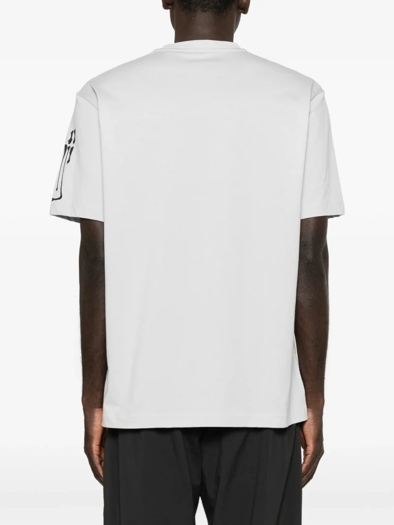 Tricou Y-3 crew-neck alb - imagine 4