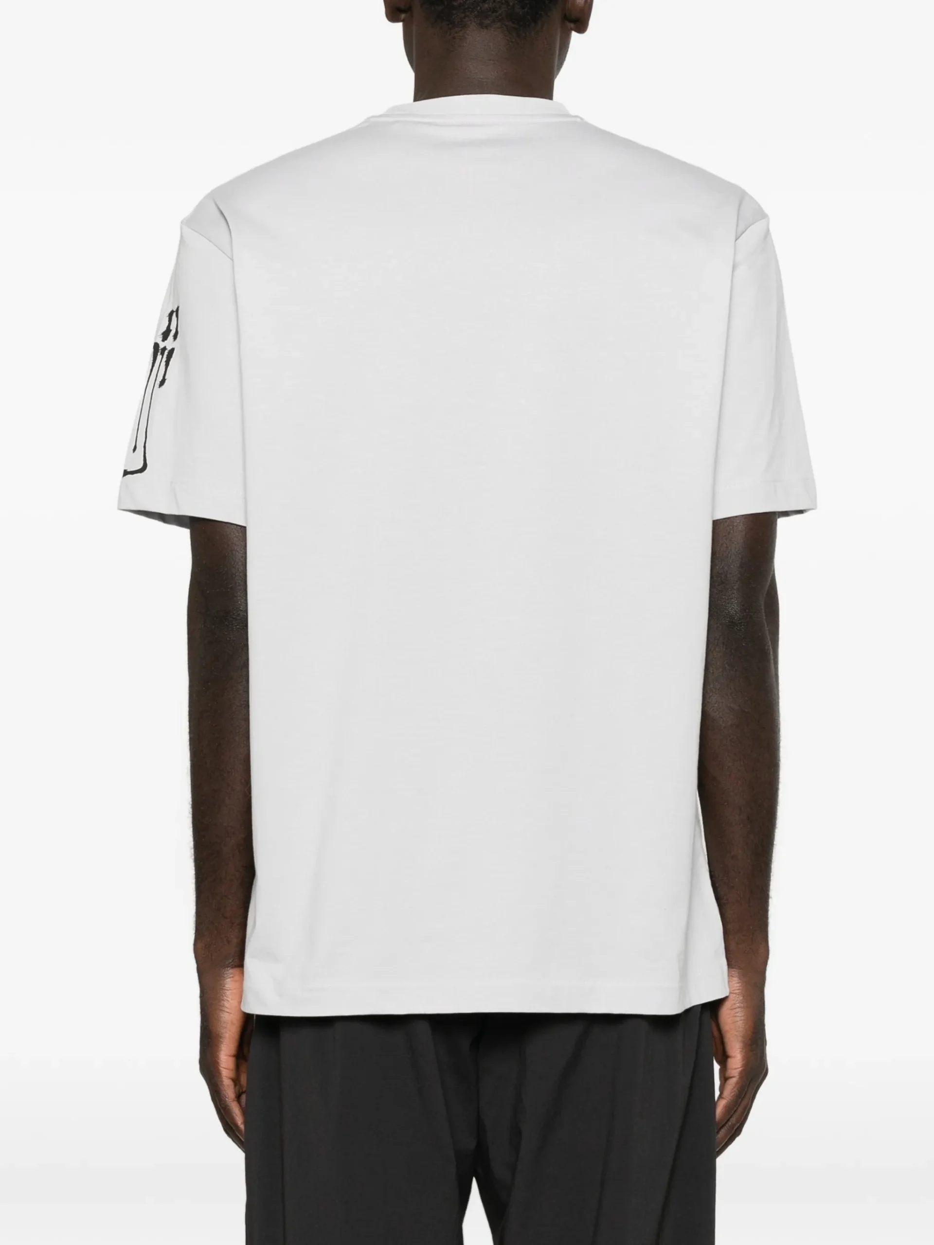 Tricou Y-3 crew-neck alb - imagine 4