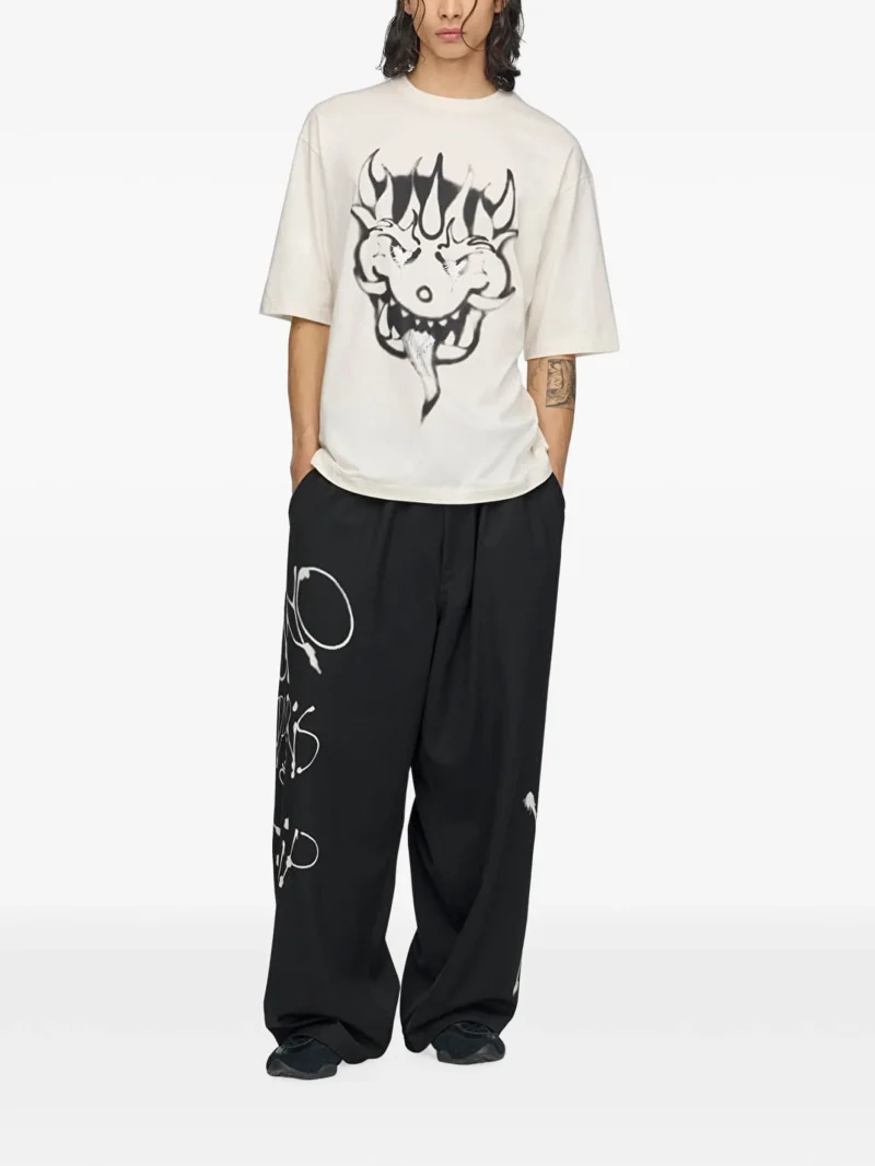 Tricou Y-3 graphic-print alb
