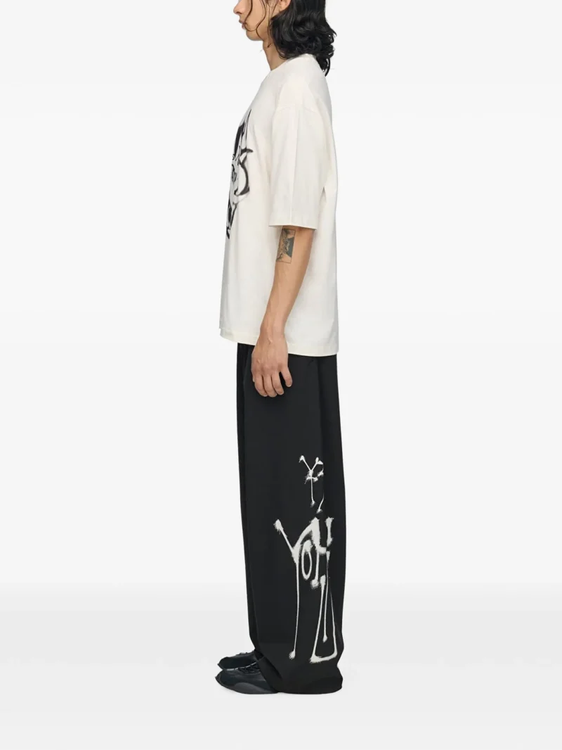 Alternative view of Tricou Y-3 graphic-print alb