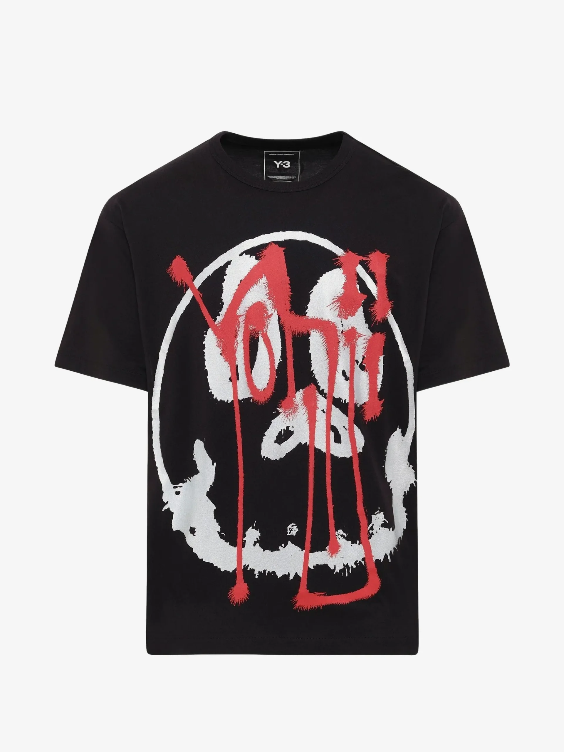 Tricou Y-3 skull graphic negru