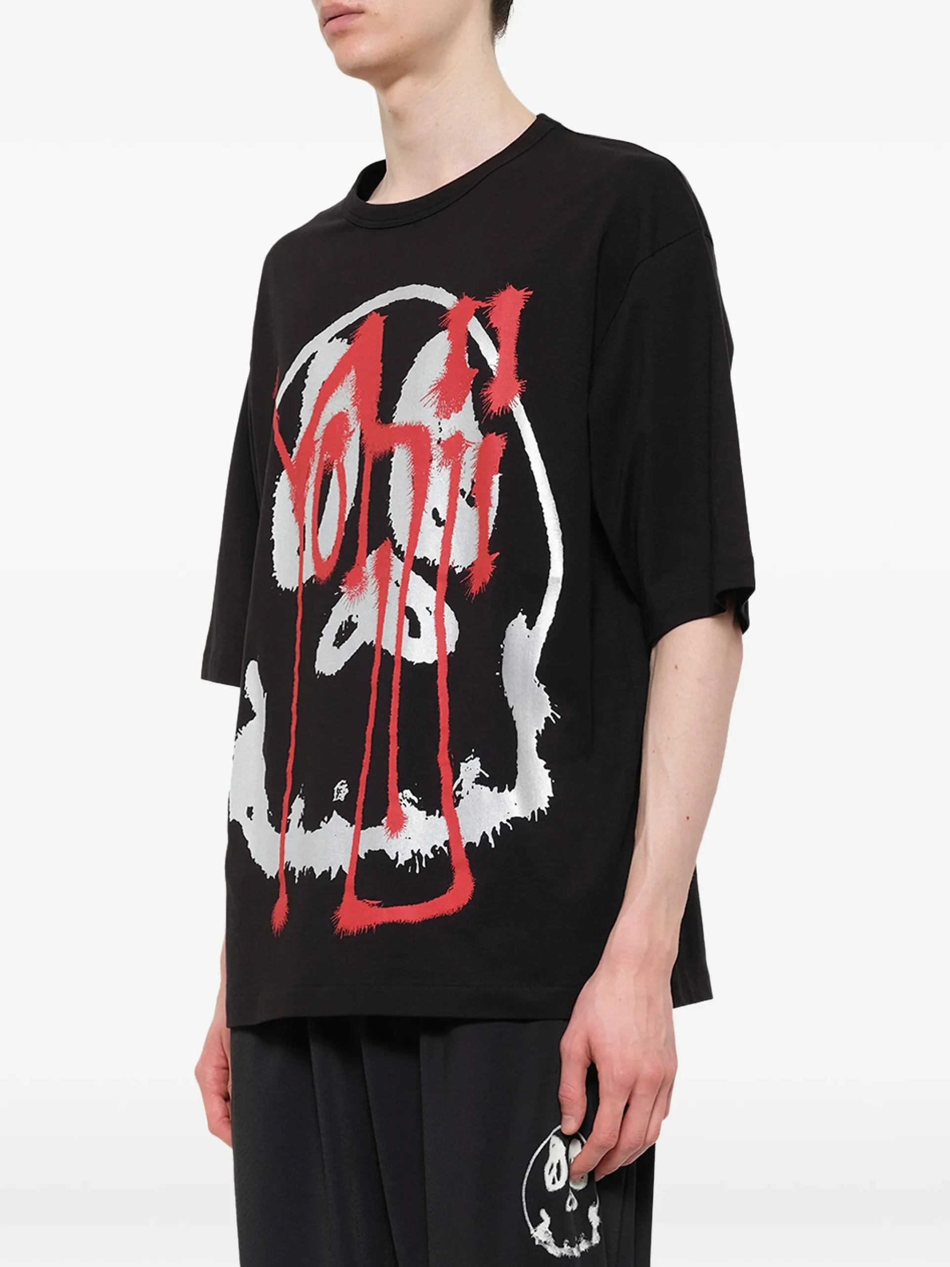 Tricou Y-3 skull graphic negru - imagine 4