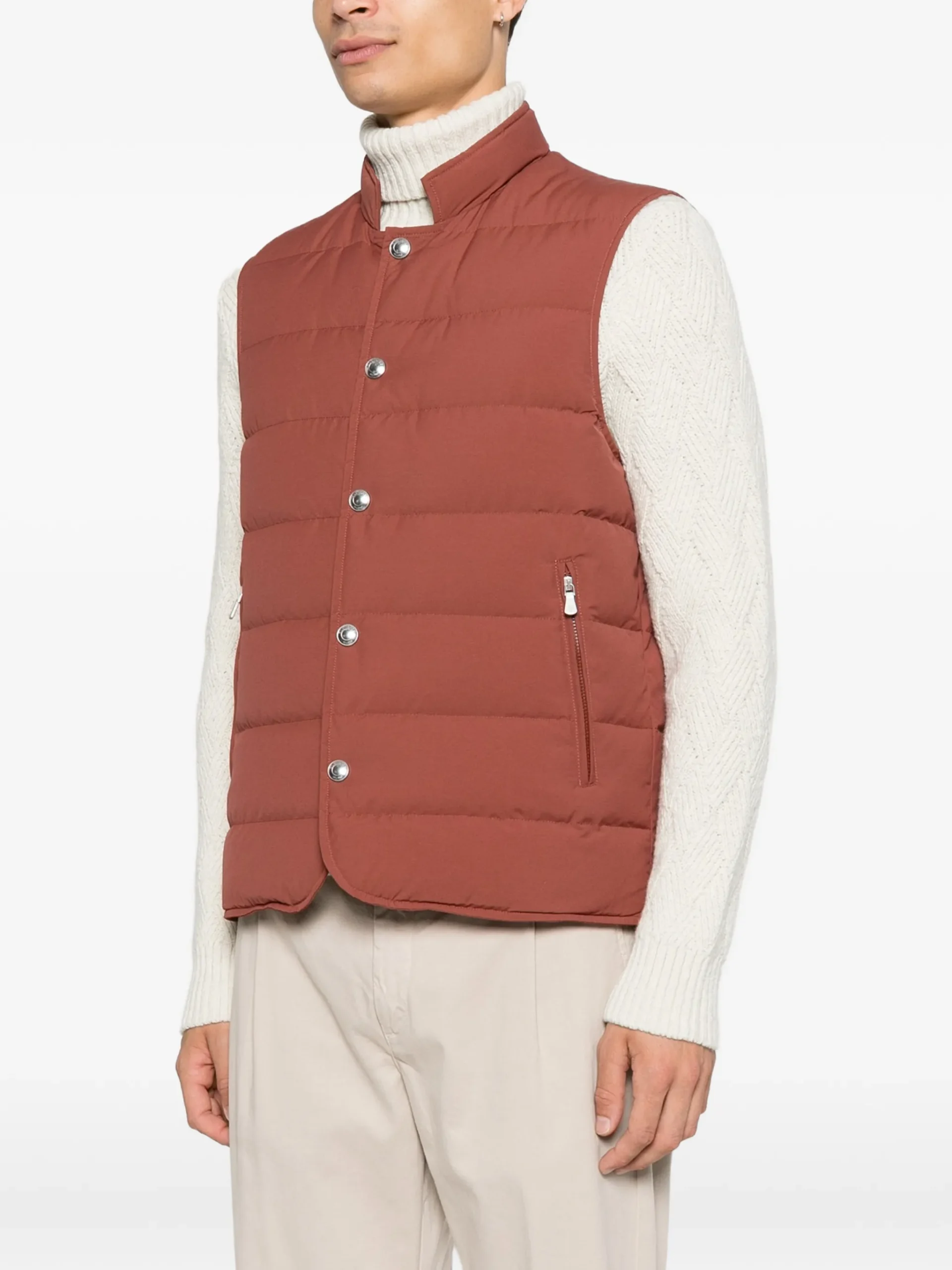Vesta Eleventy quilted high-neck maro - imagine 5