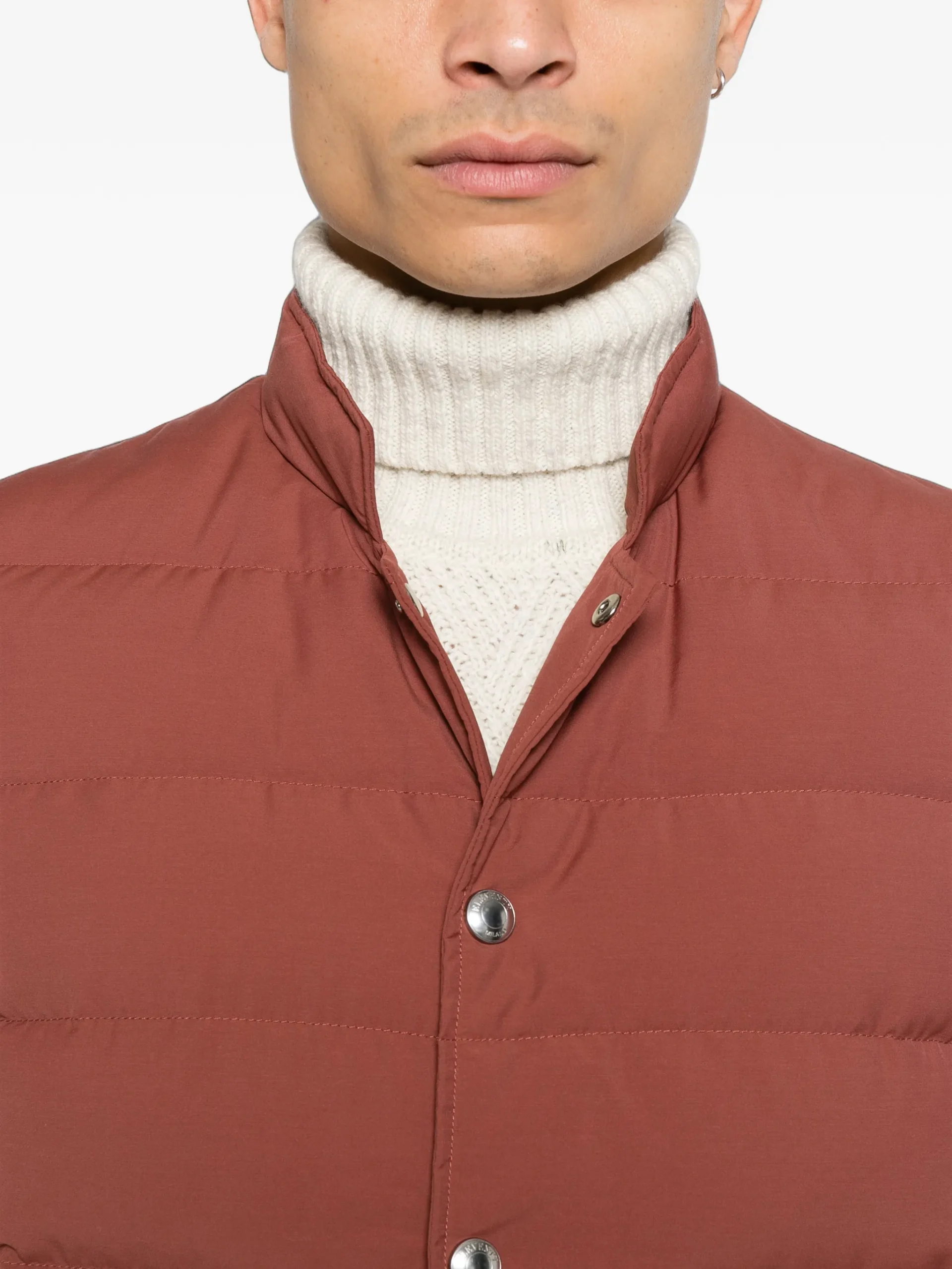 Vesta Eleventy quilted high-neck maro - imagine 3