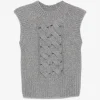 Vesta Lorena Antoniazzi cable-knit sleeveless gri