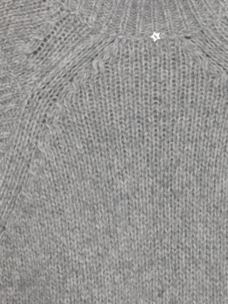 Vesta Lorena Antoniazzi cable-knit sleeveless gri - imagine 3